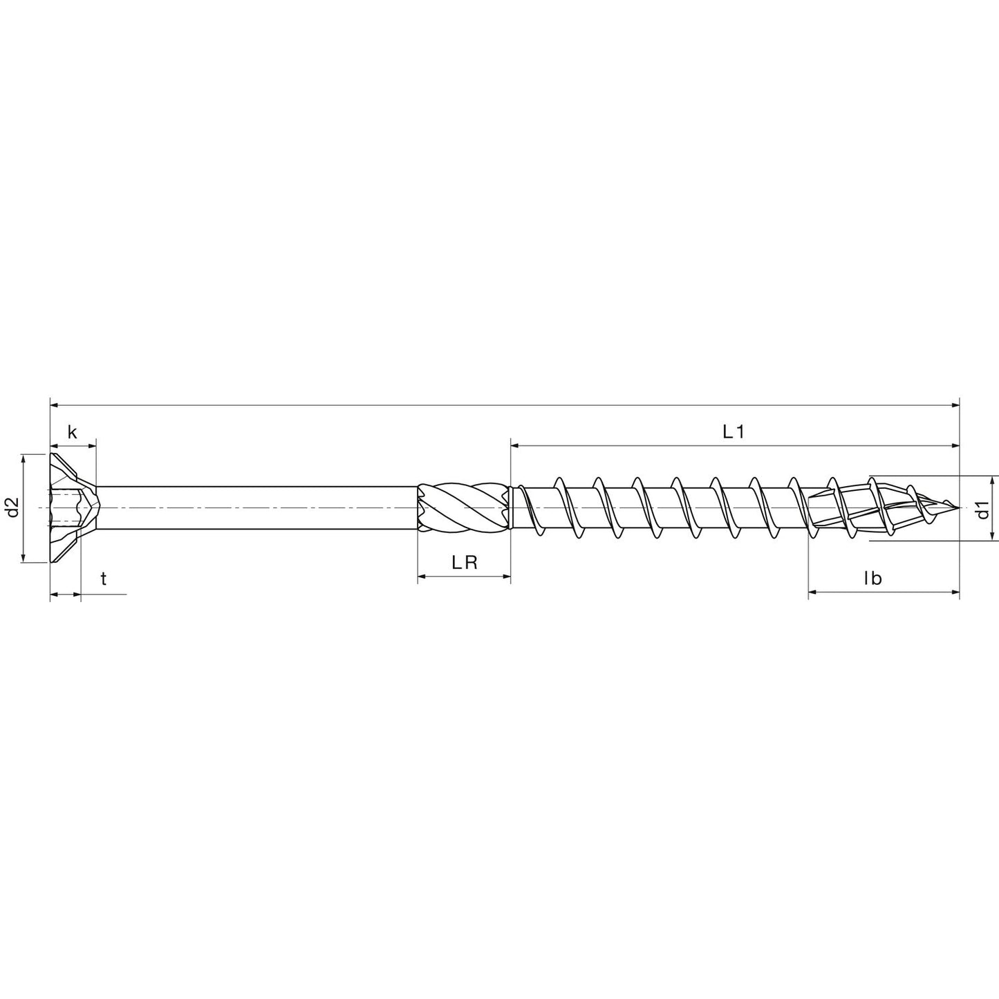 Holzbauschraube Senkkopf 4.5x80 TG TX25 verzinkt-blau (Packung 200Stk.)