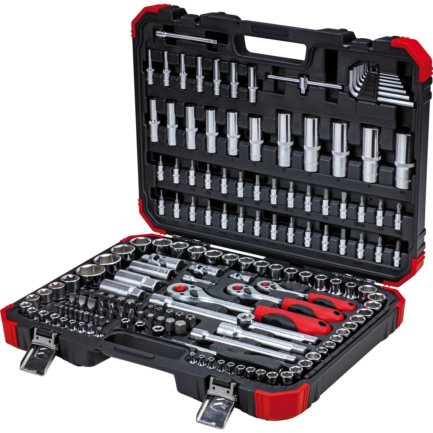 GEDORE RED Steckschlüssel-Satz 1/4" + 3/8" + 1/2" mit Umschaltknarren 172-teilig