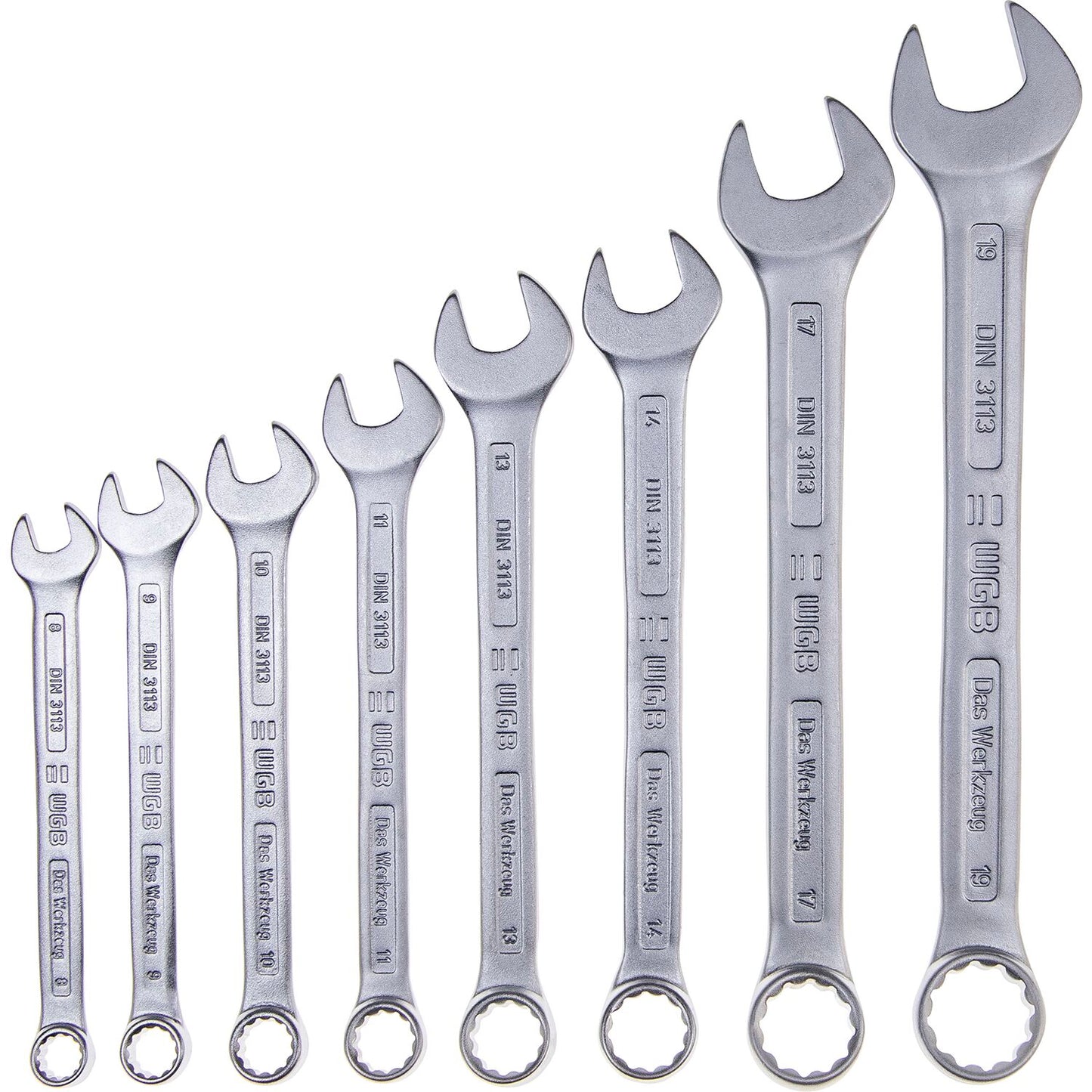WGB Ringmaulschlüssel-Satz DIN3113A 8-19 mm 8-teilig