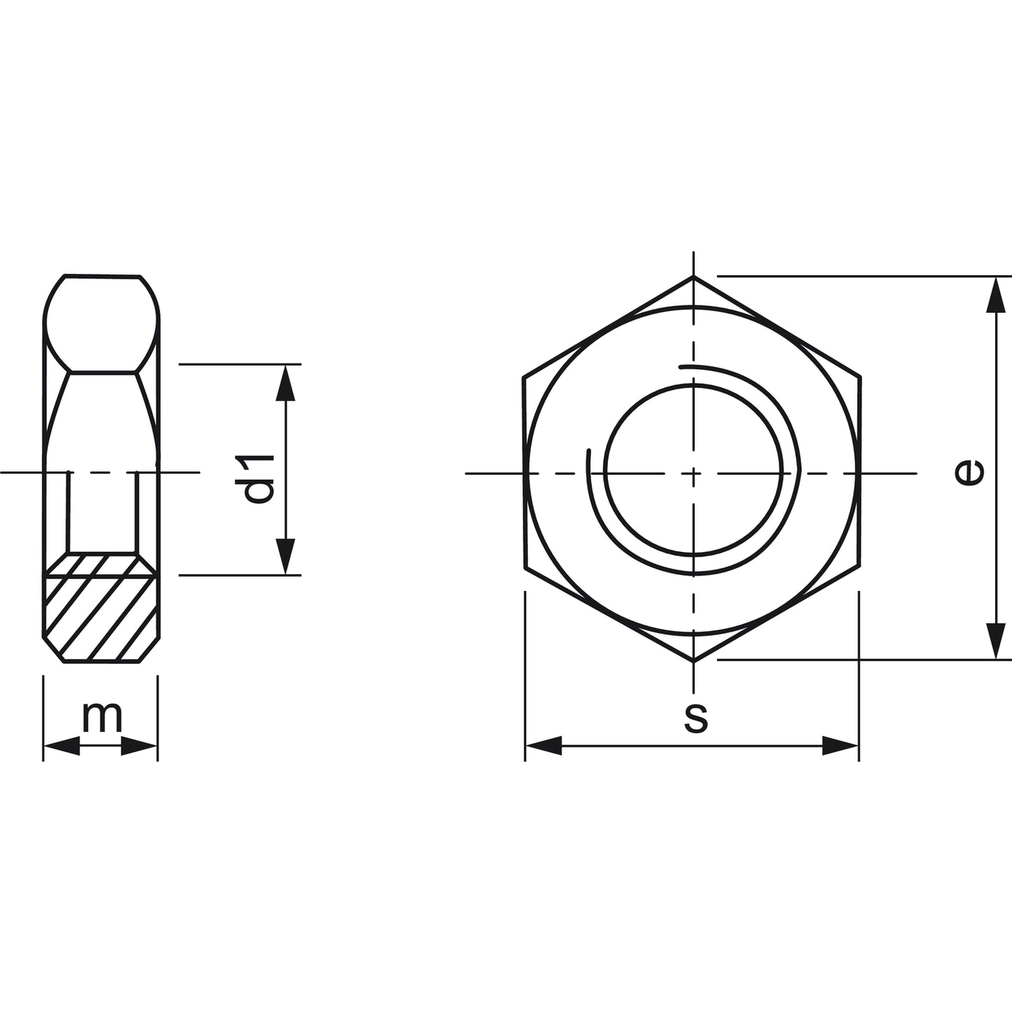 DIN934/ 8 -  M8 Sechskantmutter verzinkt - Packung 1000Stk.